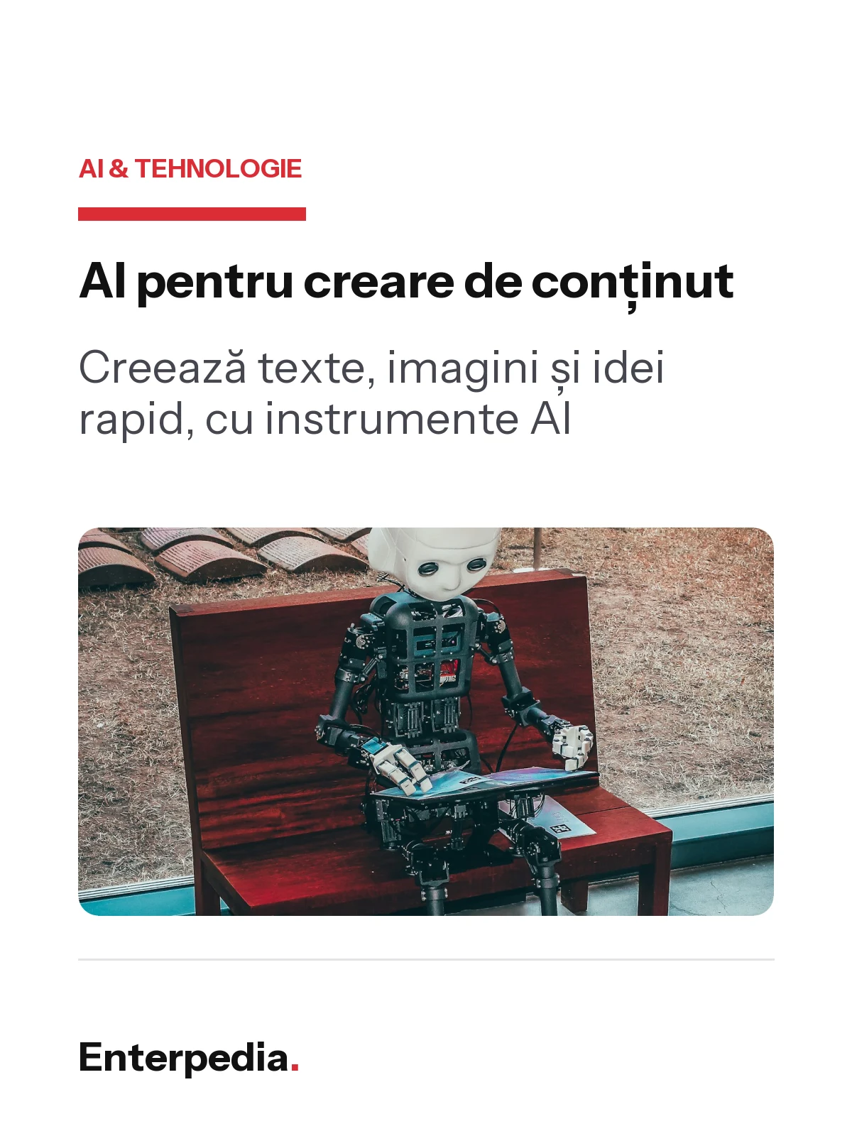 copertă AI pentru creare de conținut