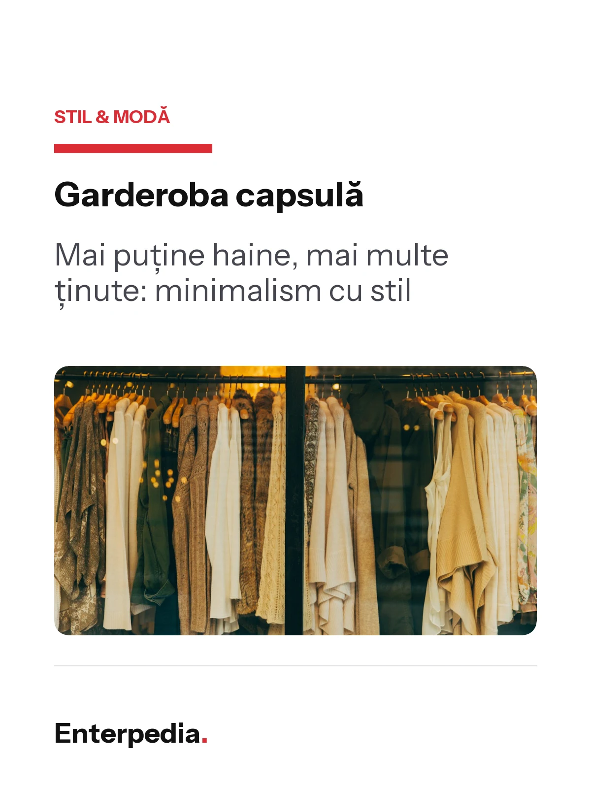 copertă Garderoba capsulă