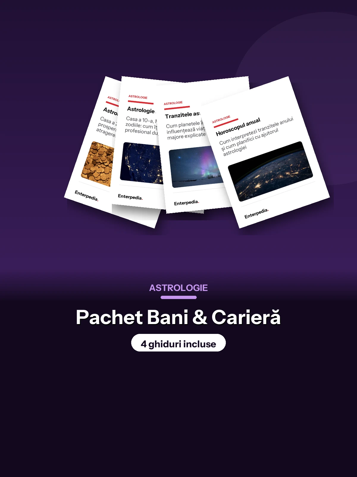 Astrologie — Pachet Bani & Carieră (4 ghiduri)