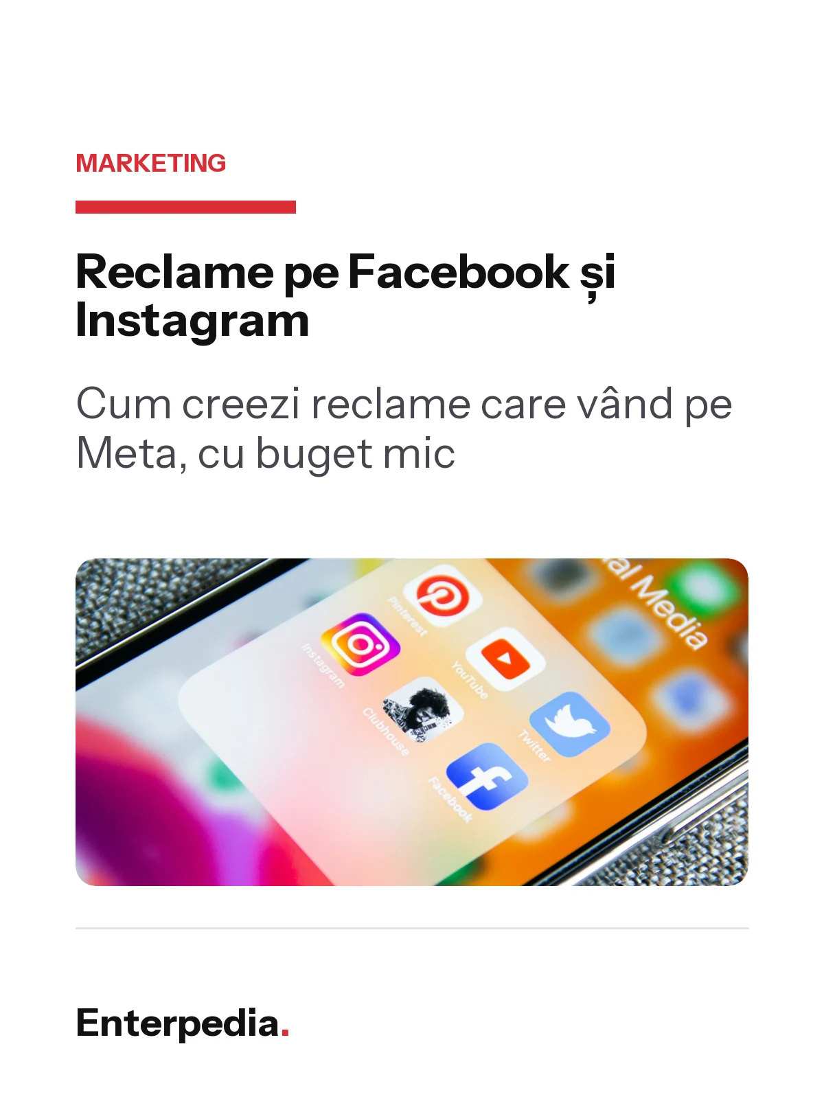 copertă Reclame pe Facebook și Instagram